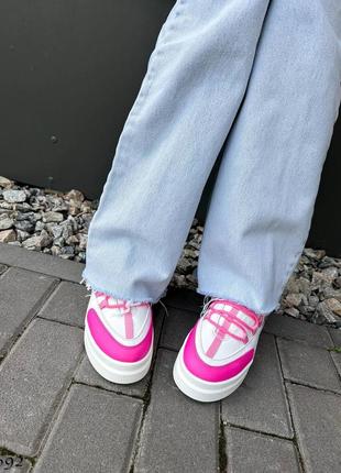 Женские кроссовки натуральная кожа (белый с вставками желтый,розовый,)белый,беж,черный10 фото