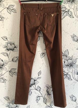 Штани брюки жіночі коричневі завужені низька посадка l m9 фото