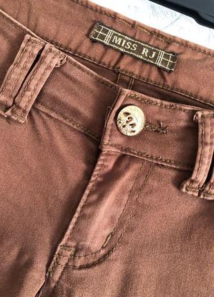 Штани брюки жіночі коричневі завужені низька посадка l m10 фото