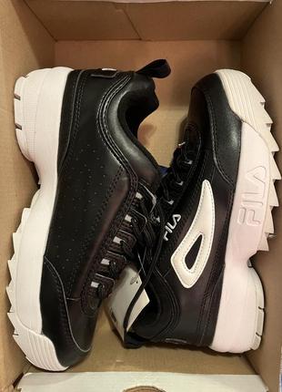 Топ❤️ кроссовки fila disruptor 2 fs1htz3072x bl-17-10-12 37(23.5) suede black white фила дисраптор 2