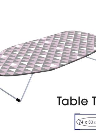 Доска гладильная настольная стальная casa si table top 73x30 white/pink triangle1 фото