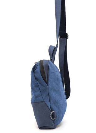 Слинг через плечо, нагрудная сумка из кожи и канваса tarwa rkk-1905-3md5 фото