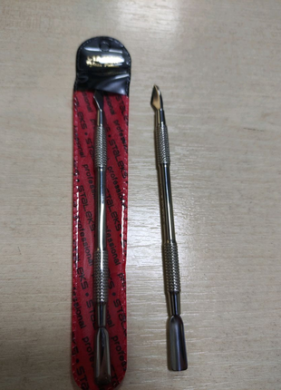 Лопатка манікюрна (прямокутний пушер+топірець) expert staleks