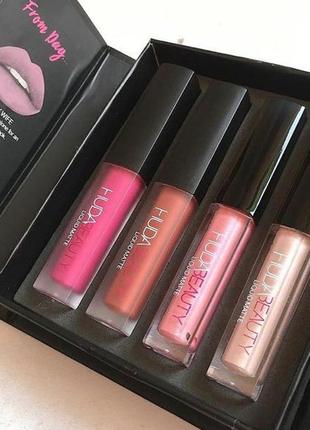 Набір губних помад huda beauty