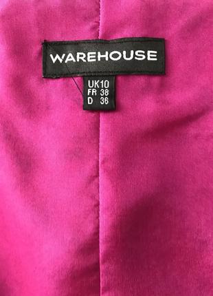 100% шелк. короткое платье на лето warehouse шелковое платье стильное 2024 женственное платье6 фото