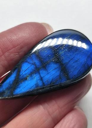 Натуральный камень для создания украшений лабрадор кабошон синий вставка двухсторонняя...