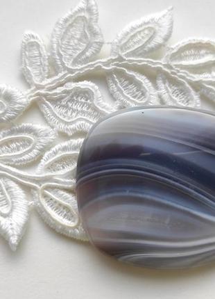 Ботсванський агат природний пейзажний камінь кабошон для створення ювелірних прикрас