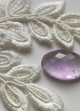 Аметрин огранований кабошон 13,2 ct для виготовлення прикрас огранка "троянда"