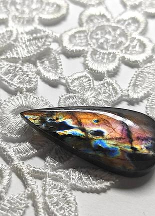 Натуральний камінь для створення прикрас природний лабрадор двостороння ювелірна вставка 59,4 ct