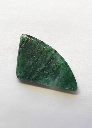 Зеленый натуральный авантюрин кабошон треугольник для создания украшений кулон унисекс 20 ct