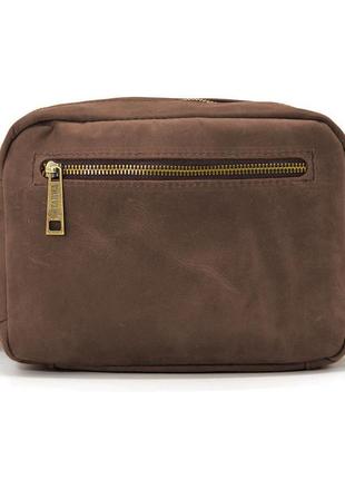 Небольшая мужская сумка через плечо на 2 отделения tarwa rc-60125-3md коричневая4 фото