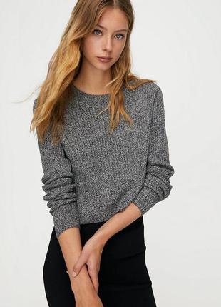 Серый лонгслив / джемпер h&m
