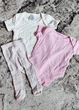 Набір для новонароджених  боді колготки 0 3 міс