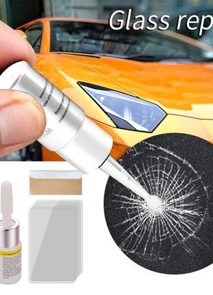 Набір 2в1 полімер-клей для швидкого ремонту тріщин,сколів скла,