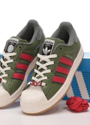 Tmnt x adidas superstar “shelltoe” кросівки черепашки ніндзя