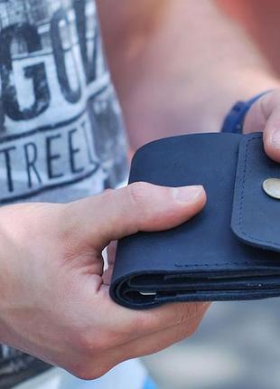 Гаманець гаманець"compact" ручної роботи, натуральна шкіра, шкіра