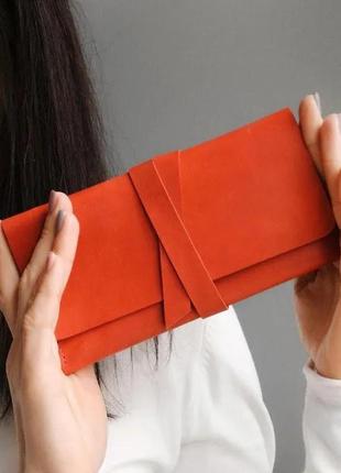 Портмоне "her" ручної роботи, натуральна шкіра+гравіювання синій