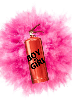 Балон для визначення статі дитини з синьою фарбою холлі 1 кг