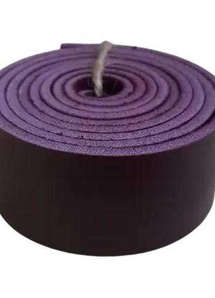 Смуга для ременя бордова 140*4 см з натуральної шкіри 4 мм.