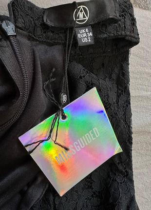 Сукня плаття платье нова коротка чорна мереживо з біркою missguided