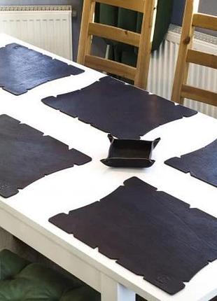 Шкіряні мережі на стіл для ресторану,бару, кафе, шкіра, ручна роб