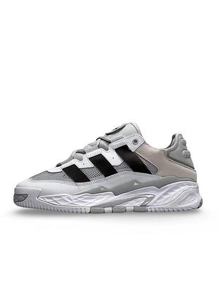 Мужские кроссовки adidas originals niteball prm white gray black