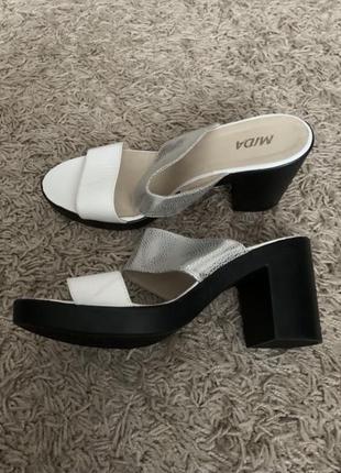 Кожаные сабо, шлепанцы «мзс».,26см. скидка 550грн!