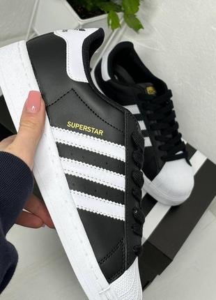 Жіночі — чоловічі кросівки 
adidas superstar black/white2 фото