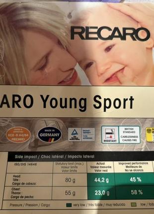 Продається автокрісло recaro young sport (9 міс. до 12 років),б/в9 фото