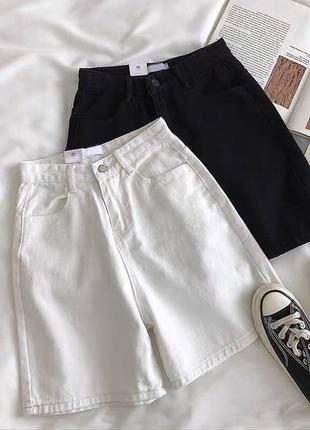 Жіночі шорти, класичні джинсові шорти на літо, чорні, білі жіночі шорти