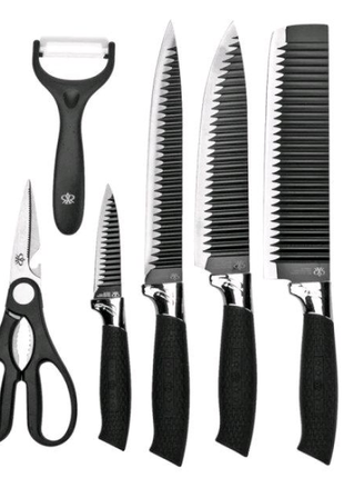Набор кухонных ножей из стали 6 предметов genuine king-b00111 фото