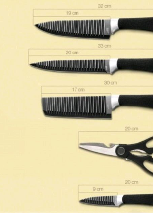 Набор кухонных ножей из стали 6 предметов genuine king-b00118 фото