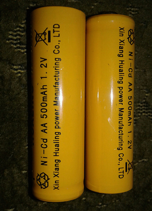 Новая пара акумуляторов по  1.2вольт 500 mah