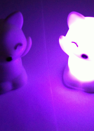 Дитячий нічник-лисенець, світна іграшка лисиця, 7 сім кольорів2 фото