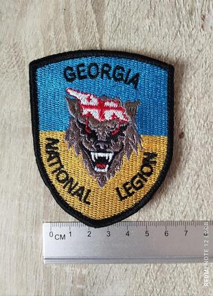 Батальон грузия. georgia national legion. шеврон на липучке2 фото