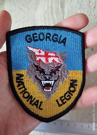 Батальон грузия. georgia national legion. шеврон на липучке4 фото