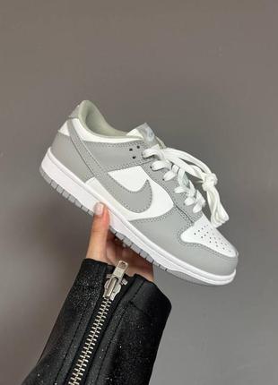 Nike sb dunk low « light grey » premium2 фото