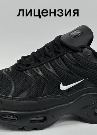 Крутезные кроссовки на баллонах nike air max plus tn black модные кроссовки найк аир макс рлюс тн черные7 фото