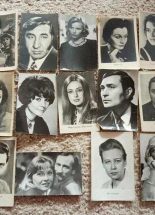 Артисти радянського кіно. старі листівки.
