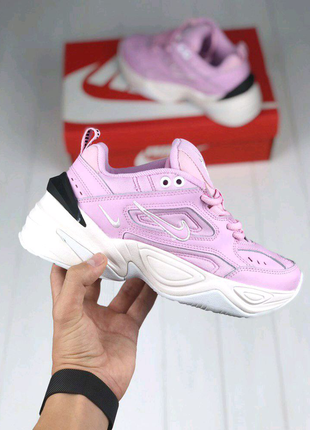 Жіночі кросівки nike m2k tekno pink&white ⬆️2 фото