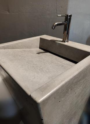Умивальник бетонний самостоячий щілинної незалежний тумба заказат2 фото