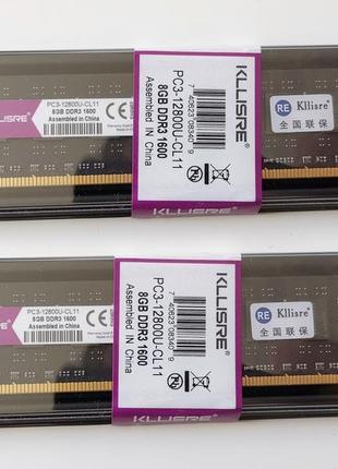 16gb ddr3 (2х8) нова оперативна пам'ять pc3 12800u1600 mhz