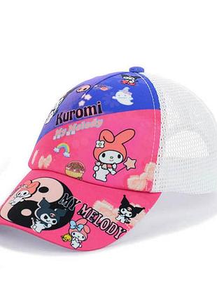 Детская кепка c сеткой "kuromi my melody"
