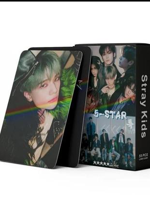 Карточки голографические stray kids бродячие дети 55 шт