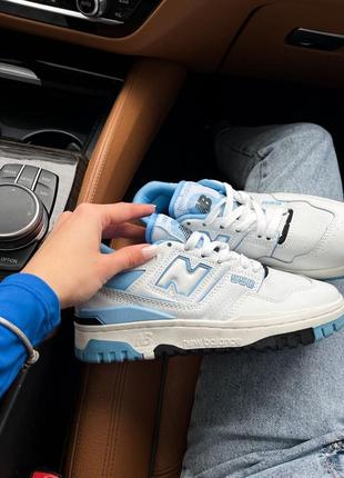 Кроссовки nb 550 unc white university blue