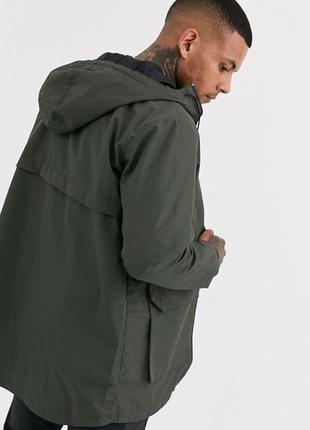 Новая куртка парка ветровка topman цвета хаки7 фото