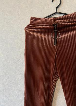 Велюровые брюки клеш2 фото
