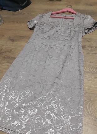 Сріблясте плаття-футляр 46 розміру