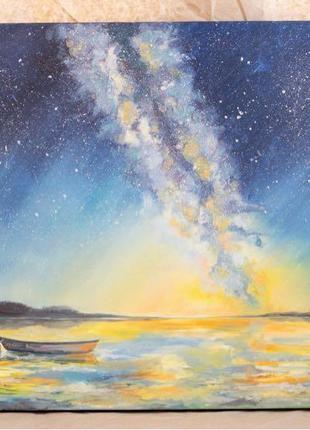 Картина «ніч», олійний живопис, 50х70см