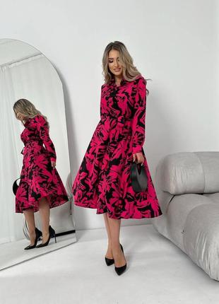 Малинова міді сукня3 фото